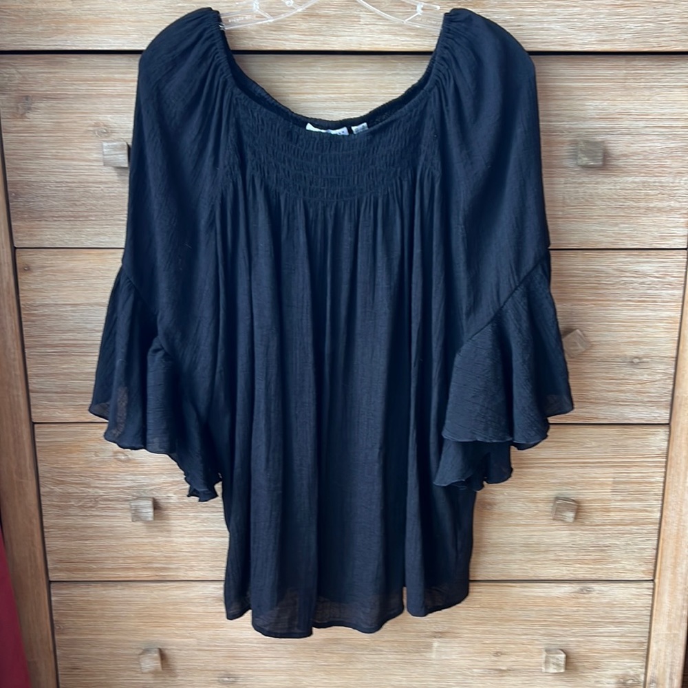 Susan Graver Woven Gauze Peasant Tunic